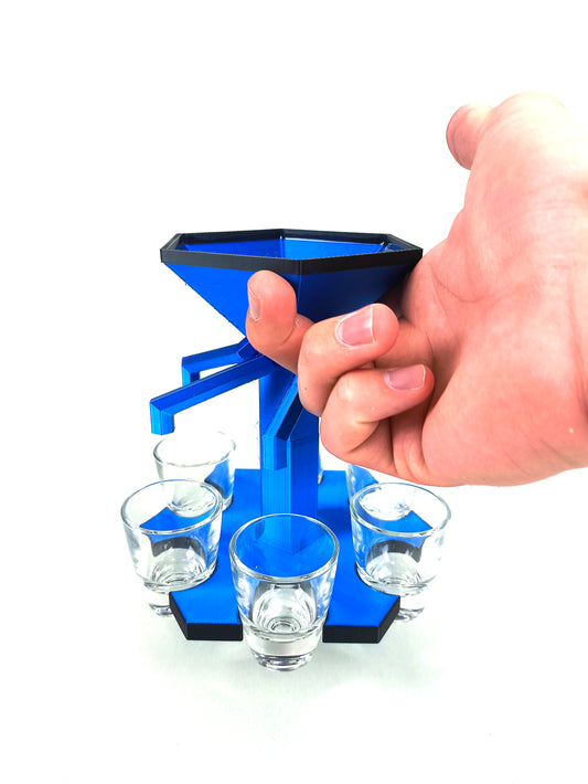 Shotausgießer / Getränkeverteiler Blau