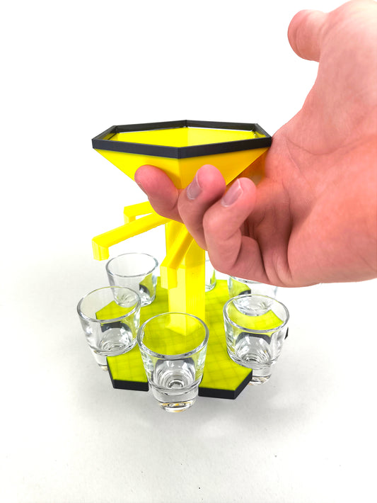 Shotausgießer / Getränkeverteiler Gelb