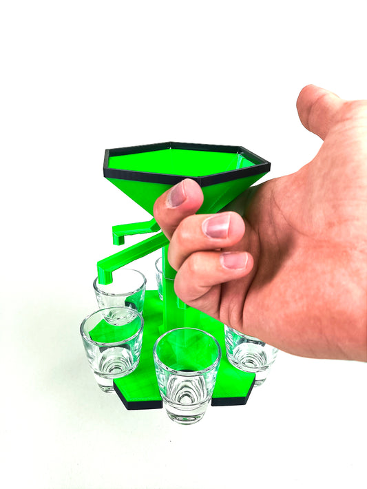 Shotausgießer / Getränkeverteiler Grün
