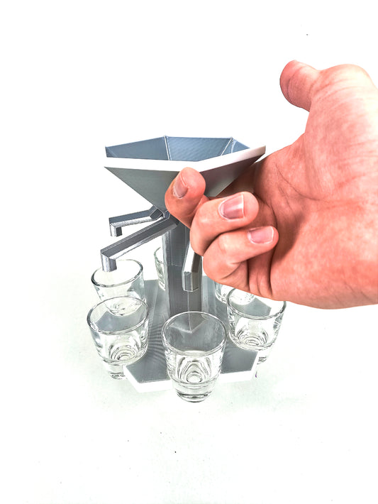 Shotausgießer / Getränkeverteiler Silber